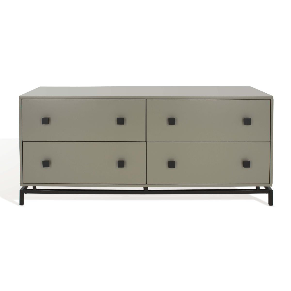 Claudette 4 Drawer Dresser | Safavieh Couture - Dark Grey