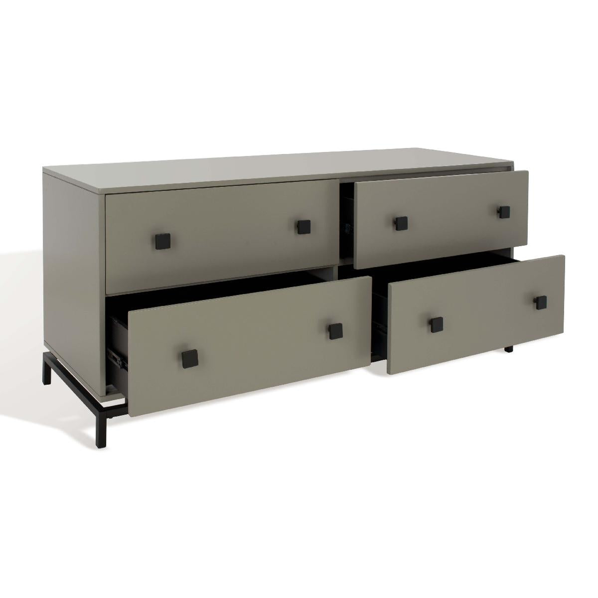 Claudette 4 Drawer Dresser | Safavieh Couture - Dark Grey