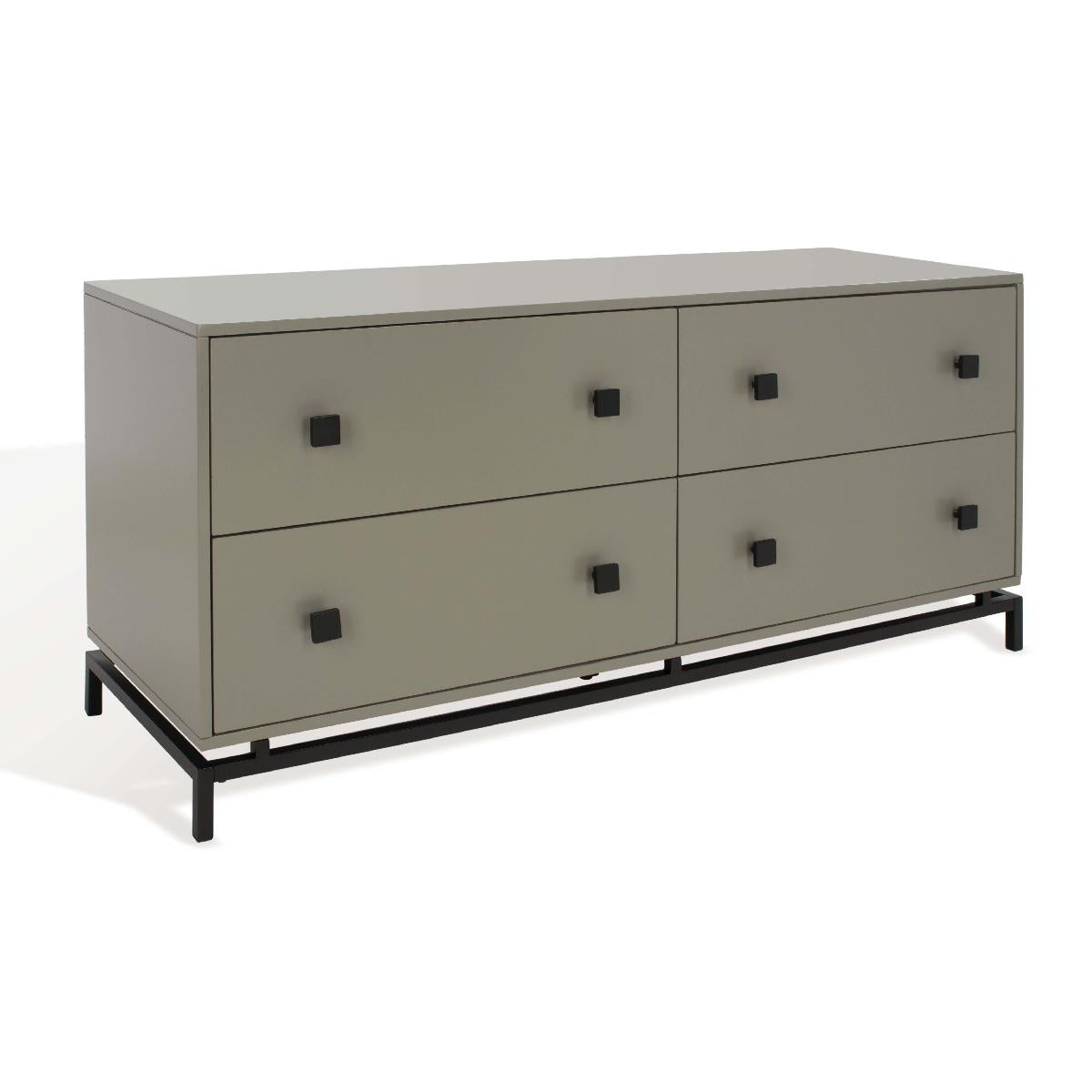 Claudette 4 Drawer Dresser | Safavieh Couture - Dark Grey