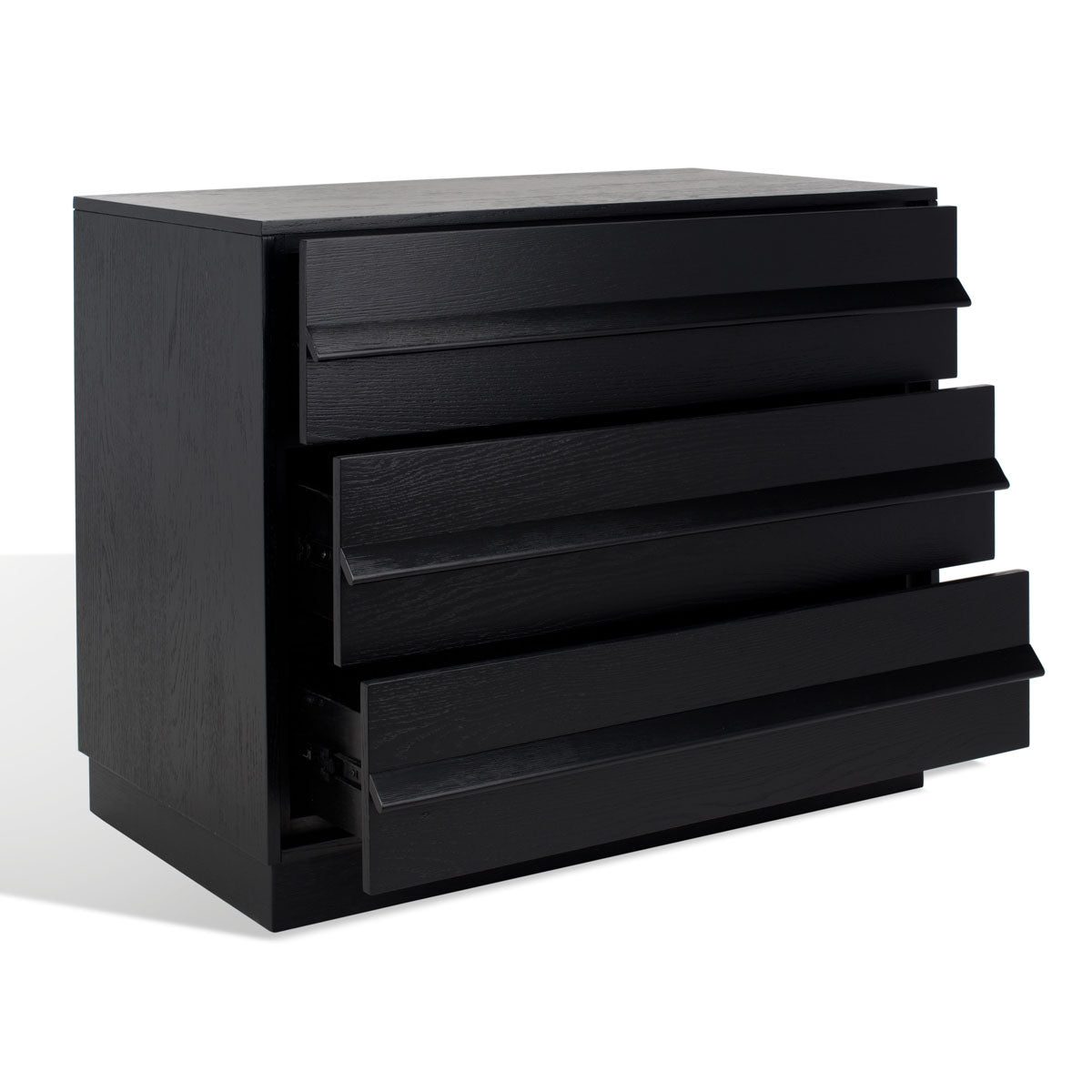 Deirdra 3 Drawer Wood Chest | Safavieh Couture - SFV2138 - Black