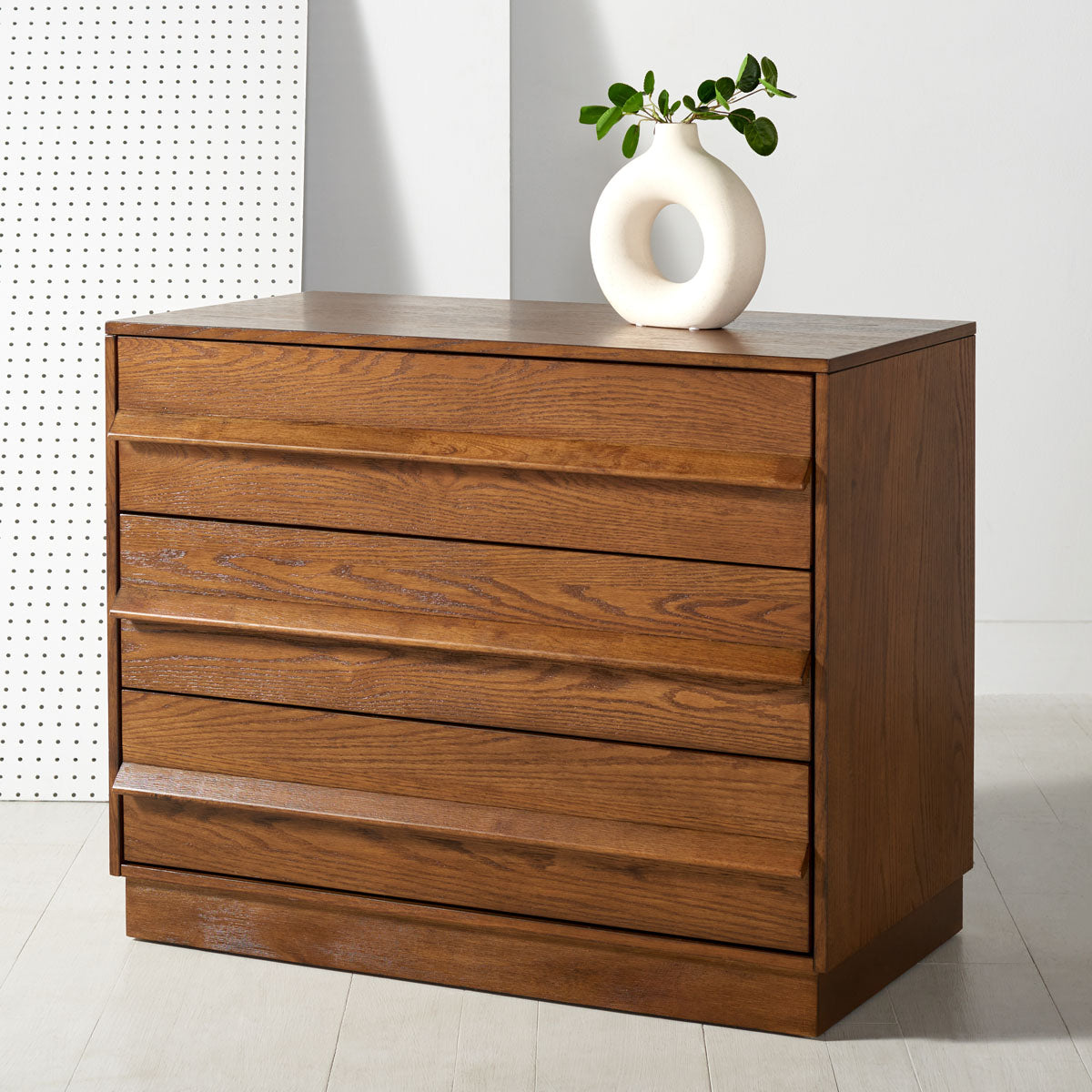 Deirdra 3 Drawer Wood Chest | Safavieh Couture - SFV2138 - Medium Oak