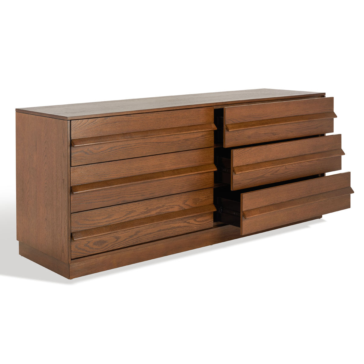 Deirdra 6 Drawer Wood Dresser | Safavieh Couture - SFV2139 - Medium Oak