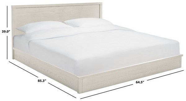 Deirdra Wood Bed | Safavieh Couture - SFV2140 - White Washed