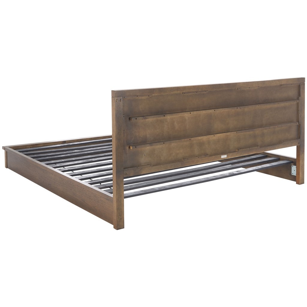 Deirdra Wood Bed | Safavieh Couture - SFV2140 - MEDIUM OAK