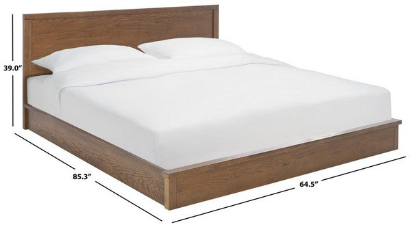 Deirdra Wood Bed | Safavieh Couture - SFV2140 - Medium Oak