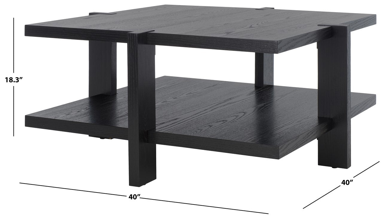 Safavieh Couture Quigley Square Wood Coffee Table, SFV2150 - Black