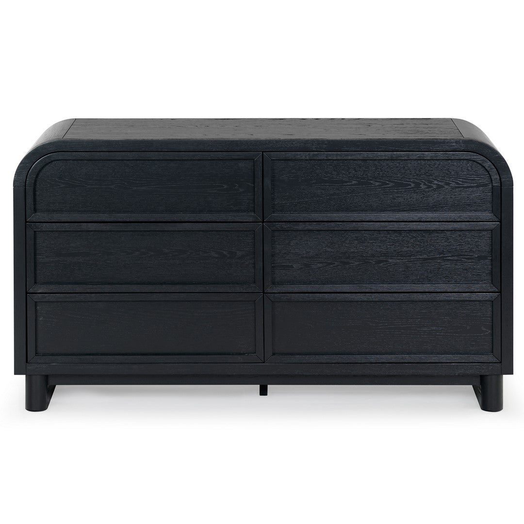 Dinah 6 Drawer Wood Dresser | Safavieh Couture - SFV2162 - Black