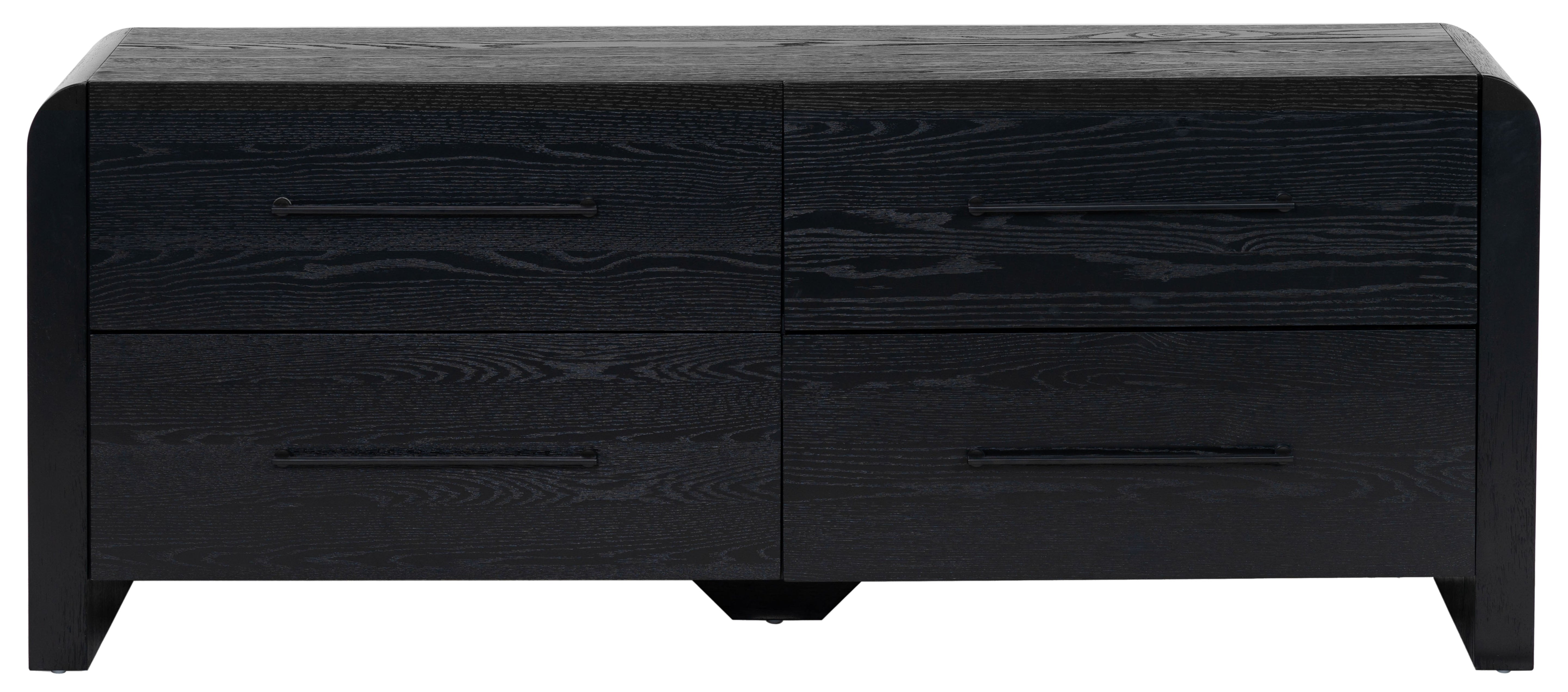 Katrina Wood 4 Drawer Dresser | Safavieh Couture - SFV2174 - Black / Black