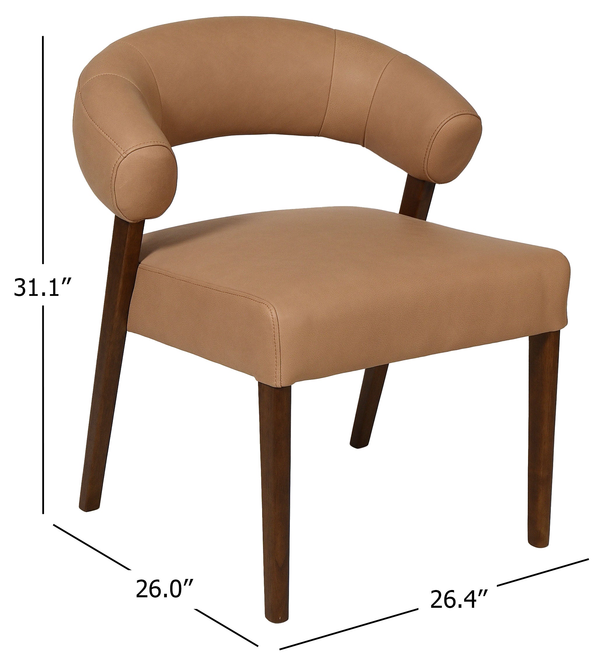 Safavieh Couture Jarvis Leather Dining Chair, SFV2403