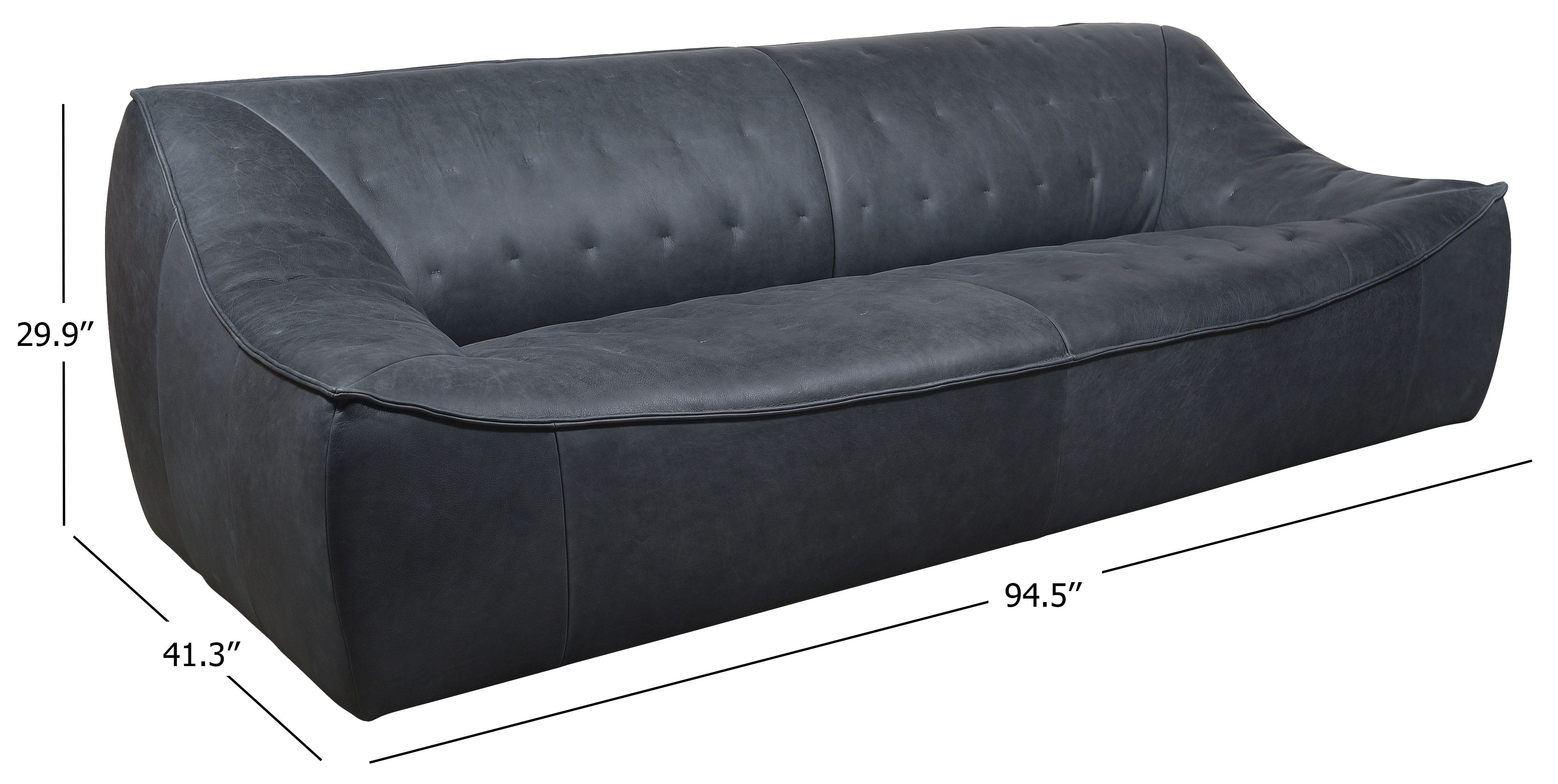 Safavieh Couture Agitha Leather Sofa, SFV2405
