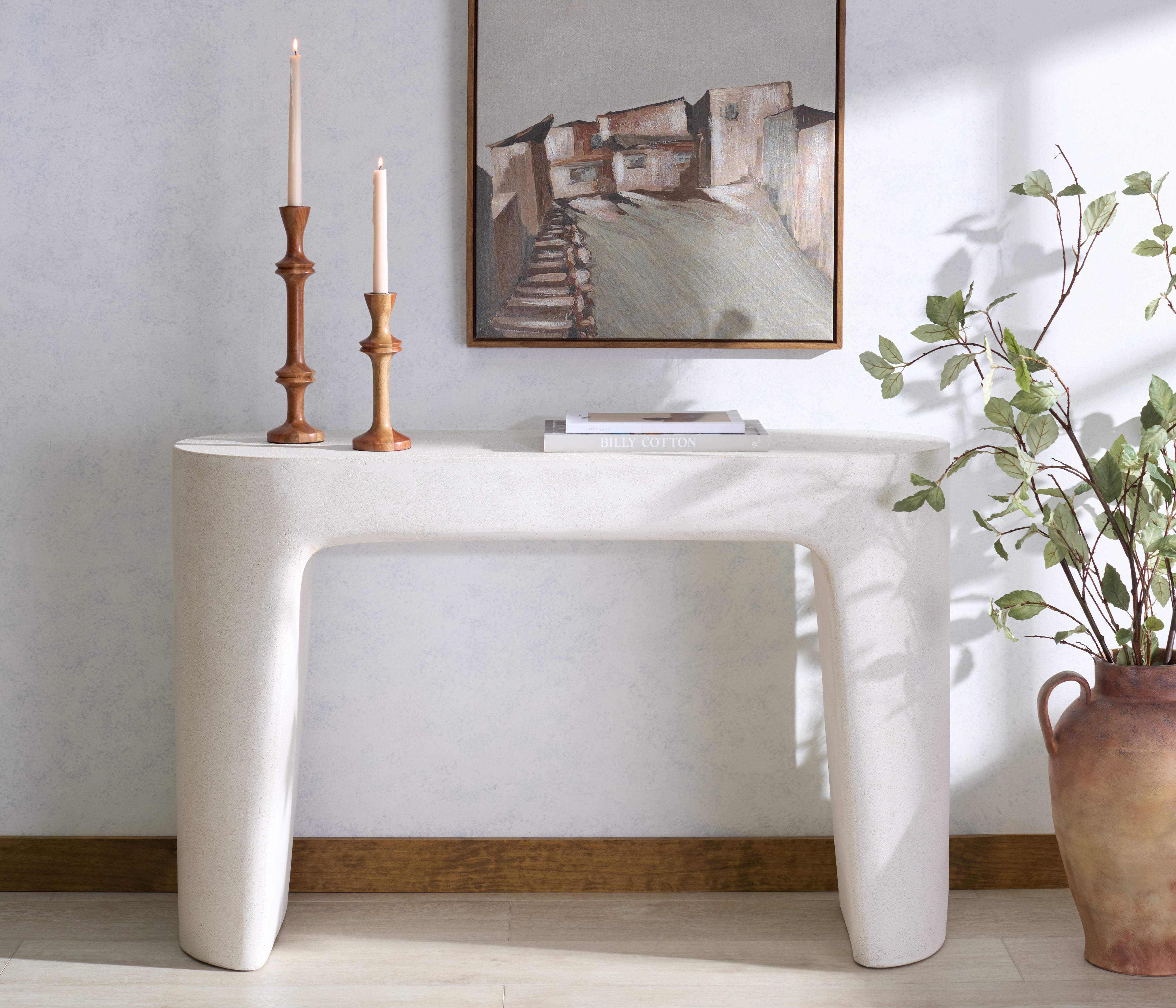 Safavieh Couture Tolbert Concrete Console Table, SFV2612