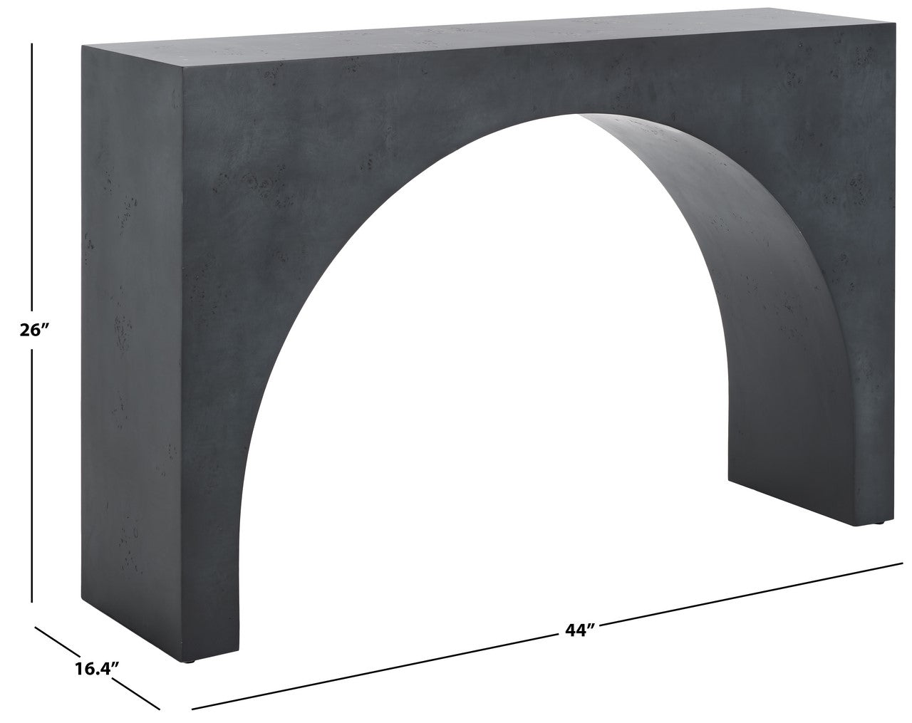 Safavieh Couture Katelynn Burled Mappa Console Table, SFV3590 - Grey