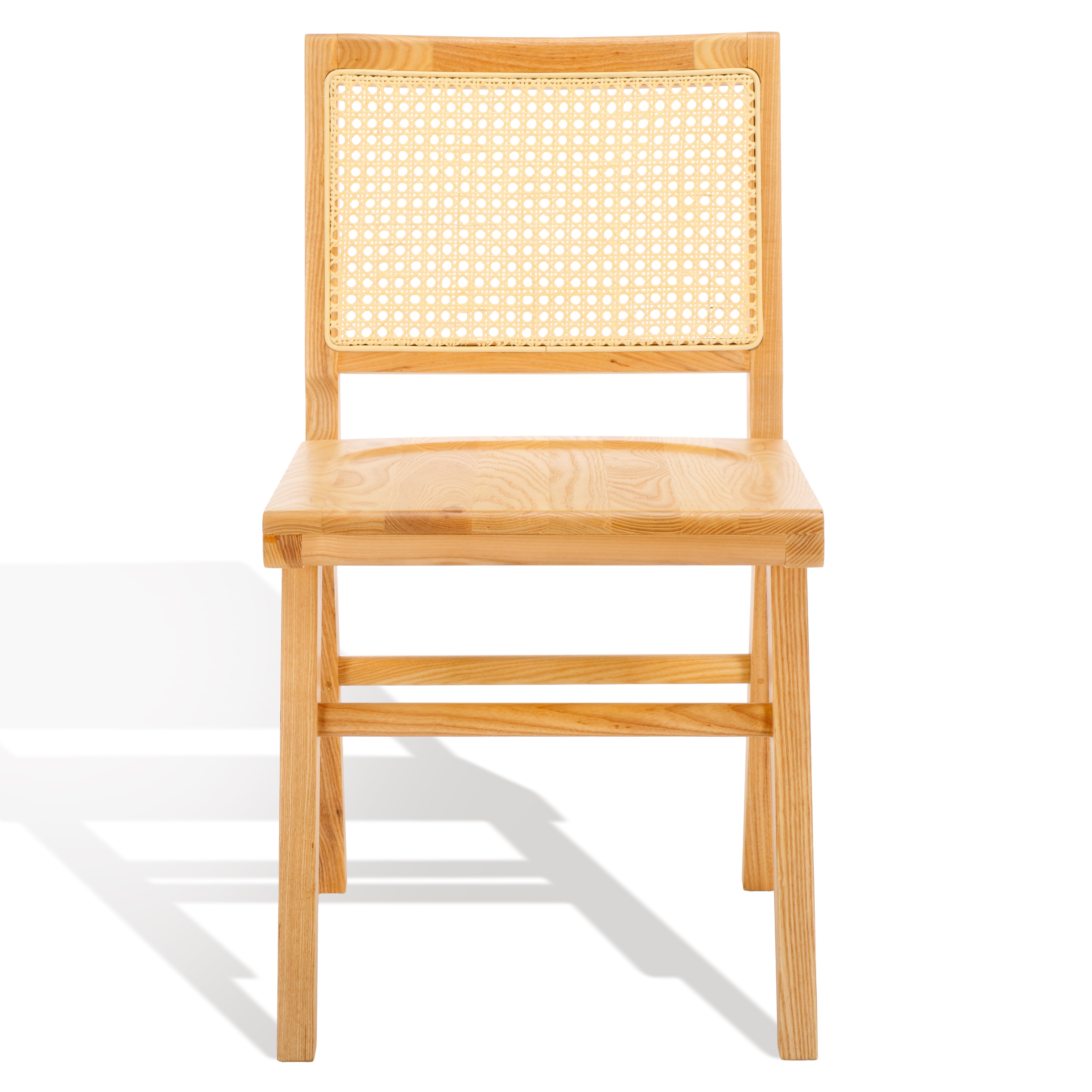 safavieh couture hattie french cane wood seat dining chair, sfv4153 - Natural