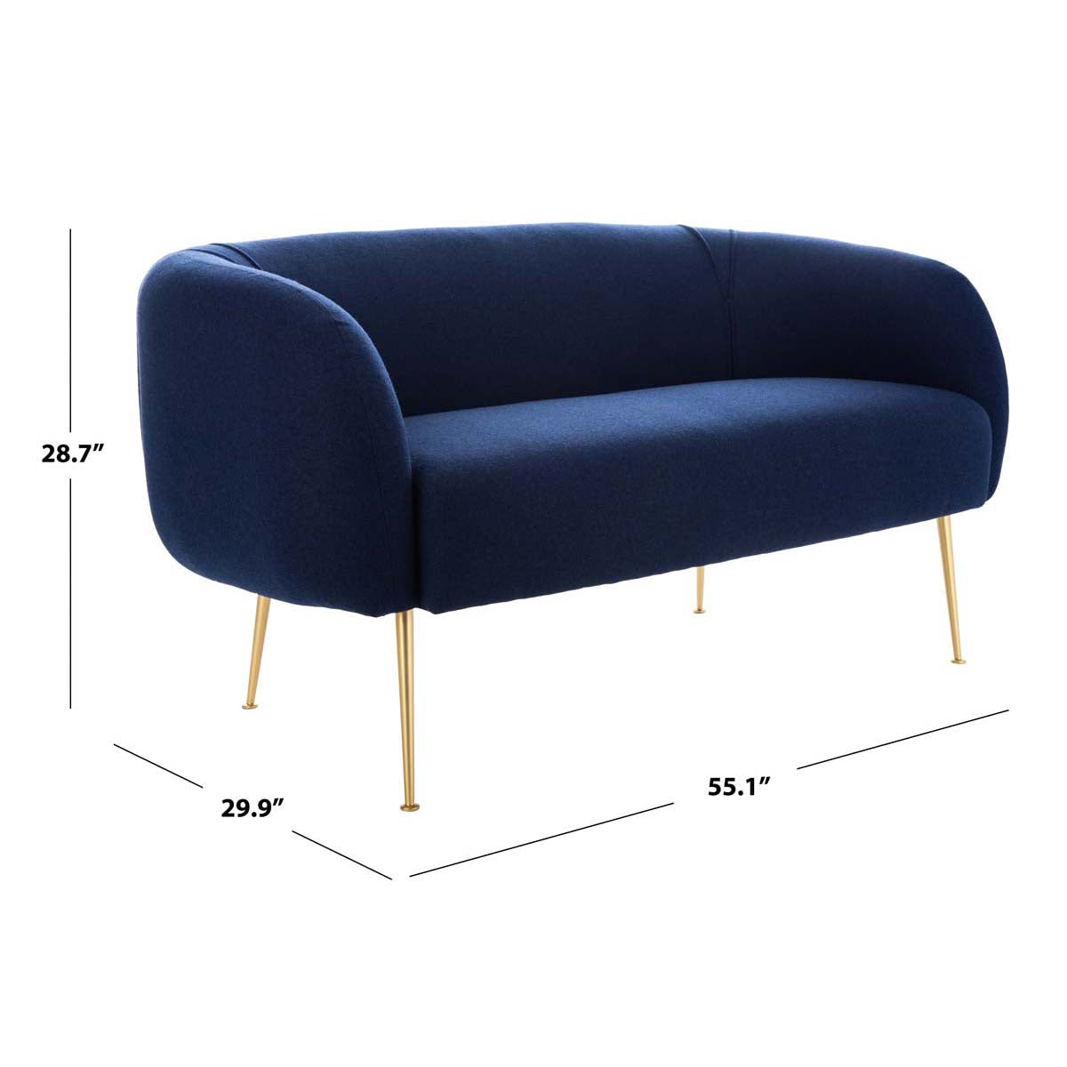 Safavieh Couture Alena Loveseat - Navy