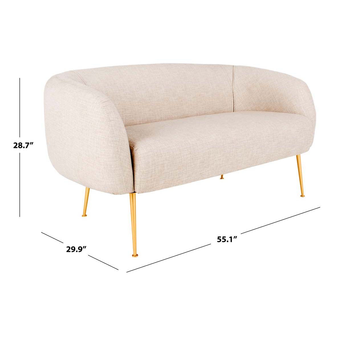 Safavieh Couture Alena Loveseat - Off White