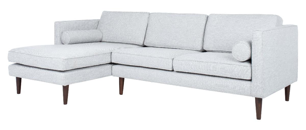 Safavieh Couture Dulce Mid Century Chaise Sofa - Light Grey