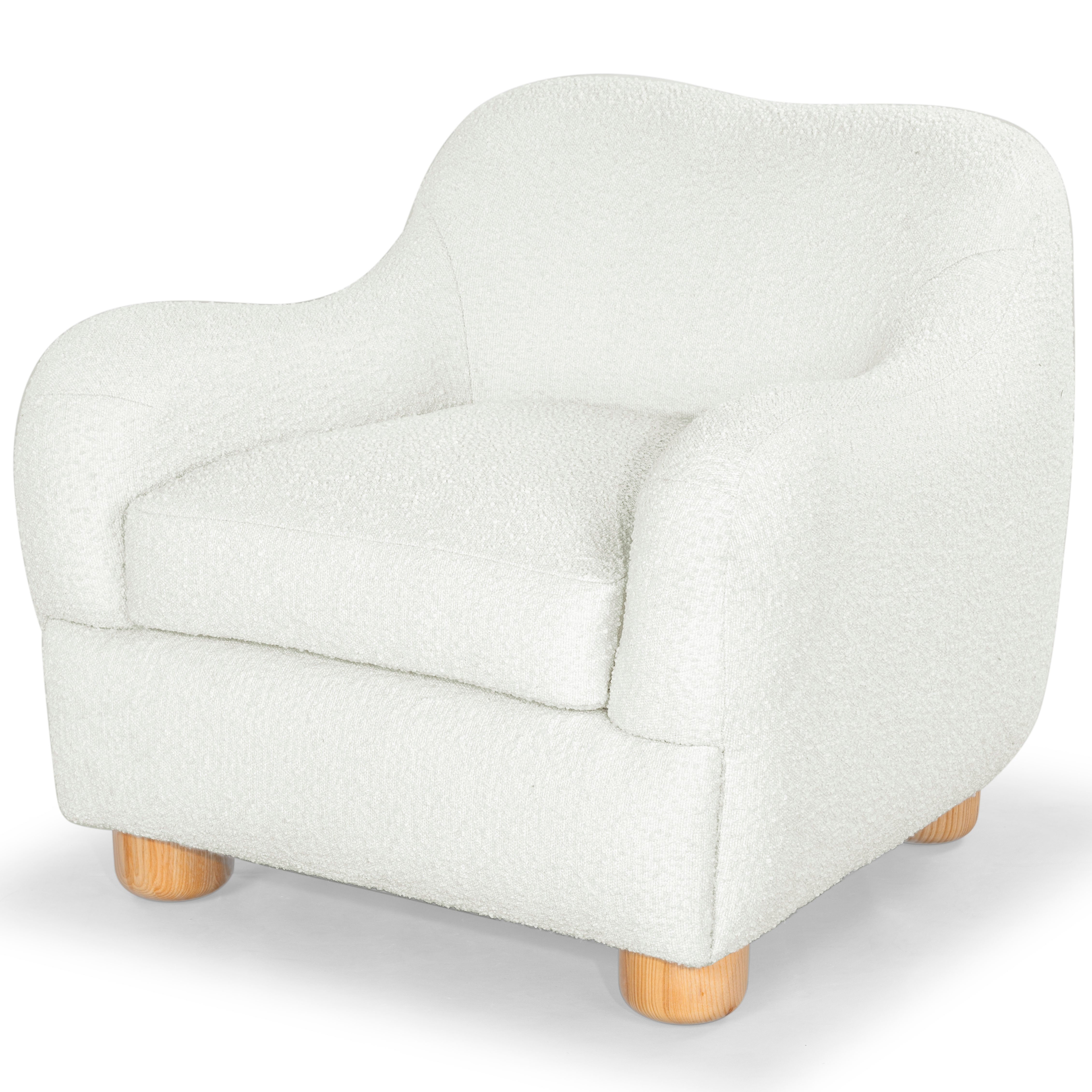 Safavieh Couture Dyanna Boucle Accent Chair, SFV4600 - Ivory / Natural