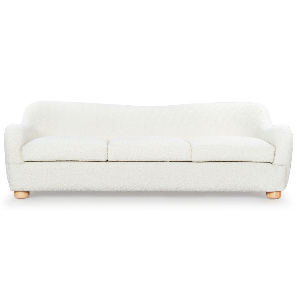 Safavieh Couture Dyanna Boucle Sofa, SFV4601 - Ivory / Natural