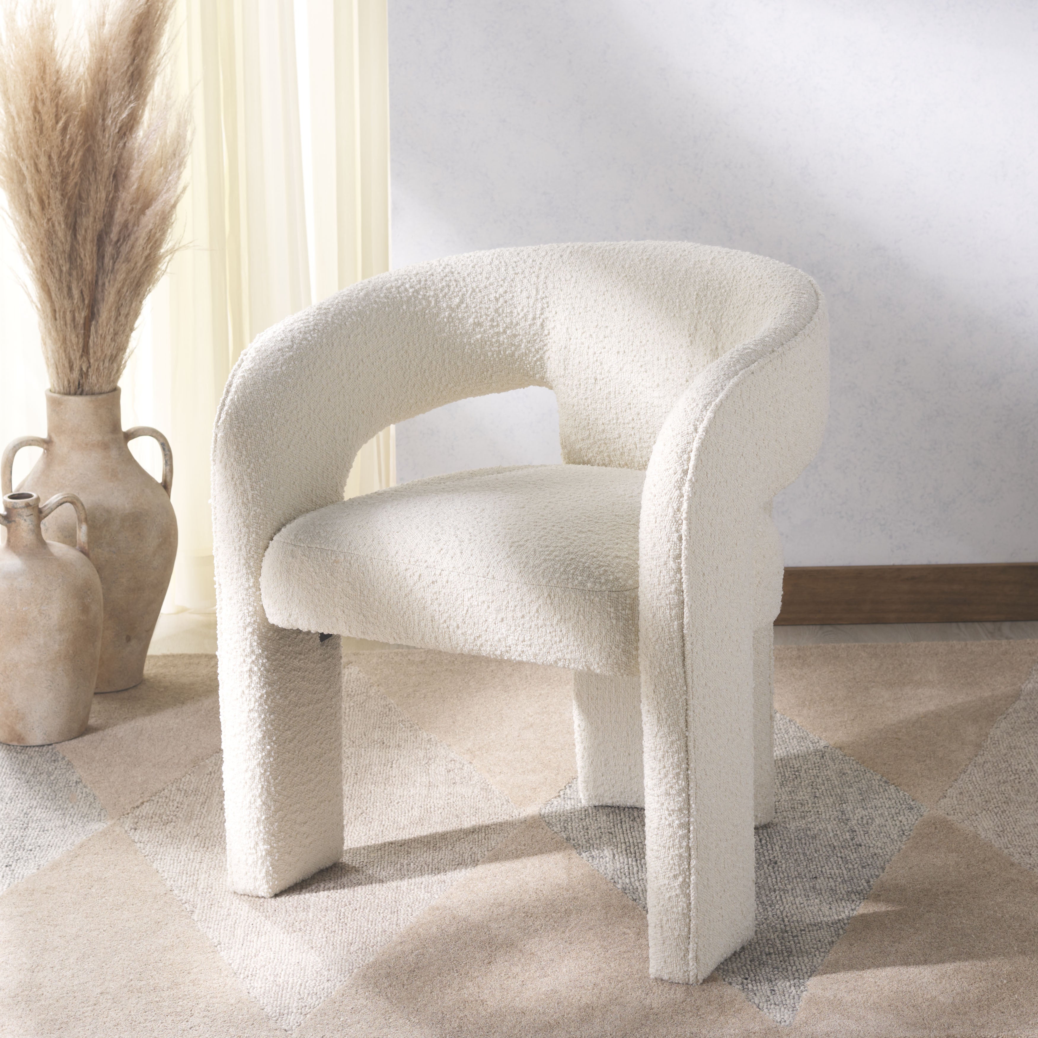 Safavieh Couture Catharia 3 Leg Dining Chair, SFV4602 - Ivory