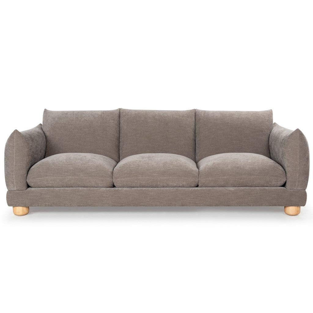 Safavieh Couture Marysa Performance Fabric Sofa, SFV4604 - Dark Brown / Natural