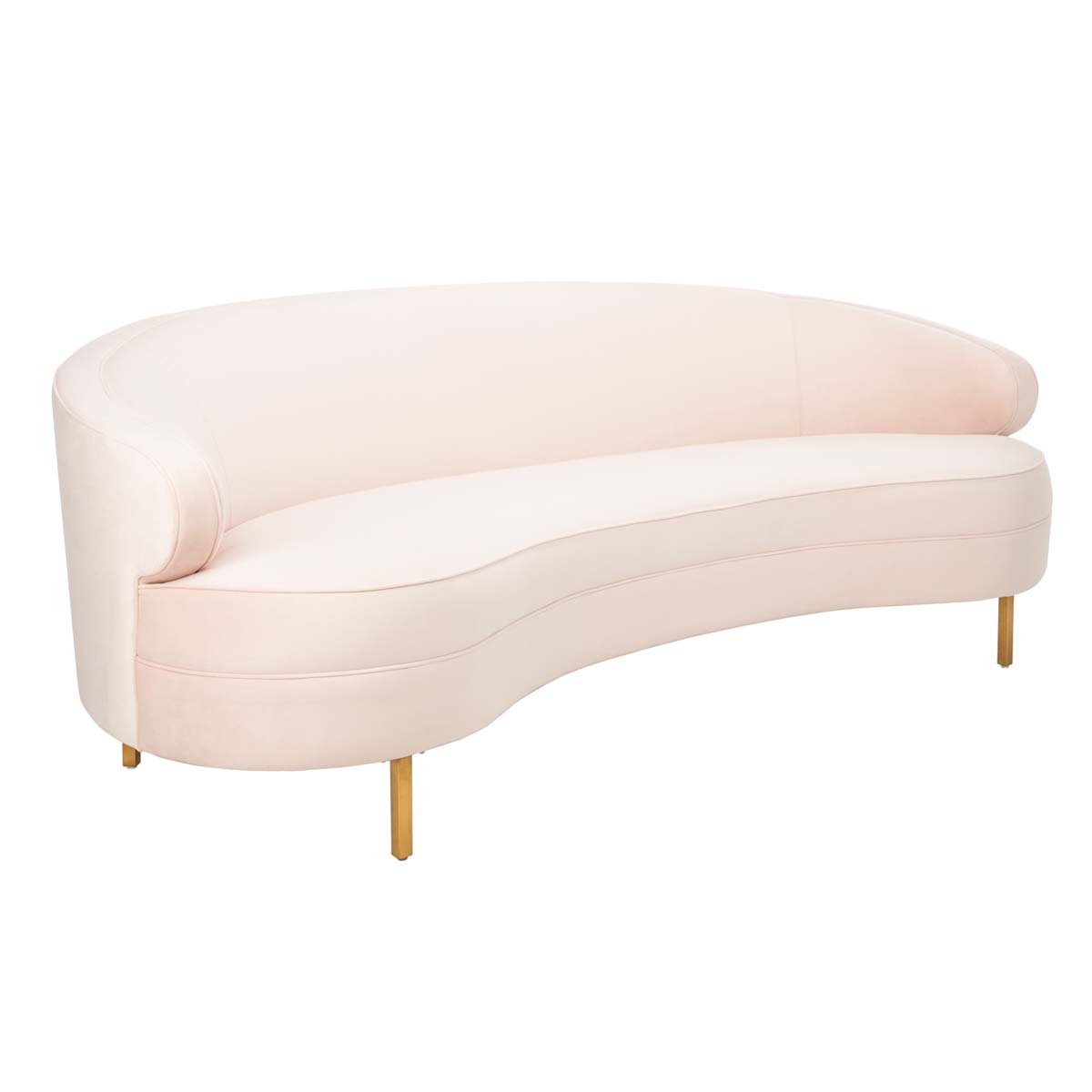 Primrose Curved Sofa | Safavieh Couture - Light Pink