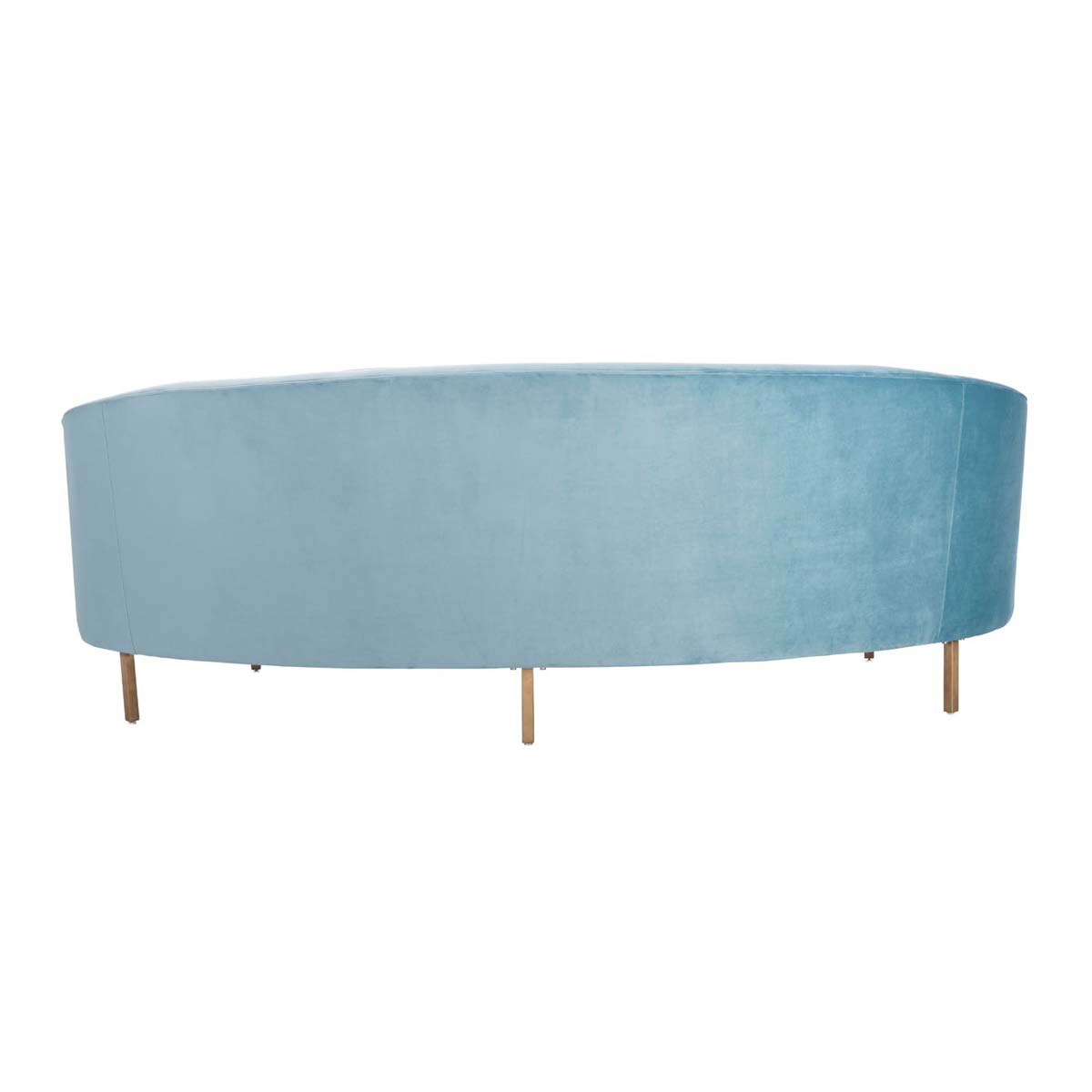 Primrose Curved Sofa | Safavieh Couture - Light Blue / Gold