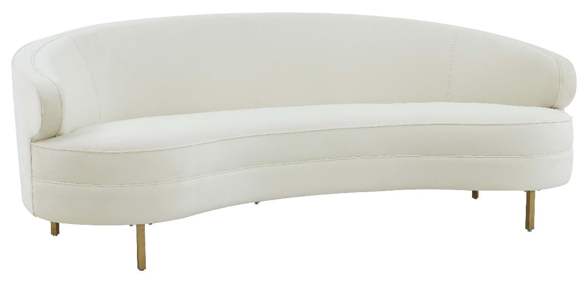 Primrose Curved Sofa | Safavieh Couture - Cream / Gold