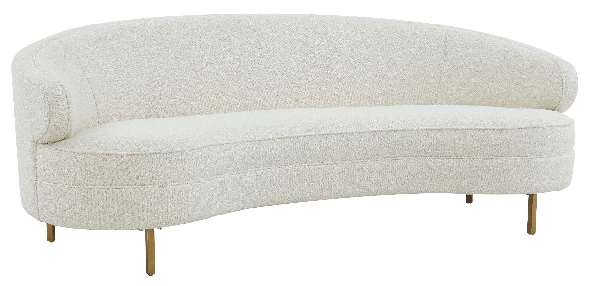 Primrose Curved Sofa | Safavieh Couture - Ivory / Gold