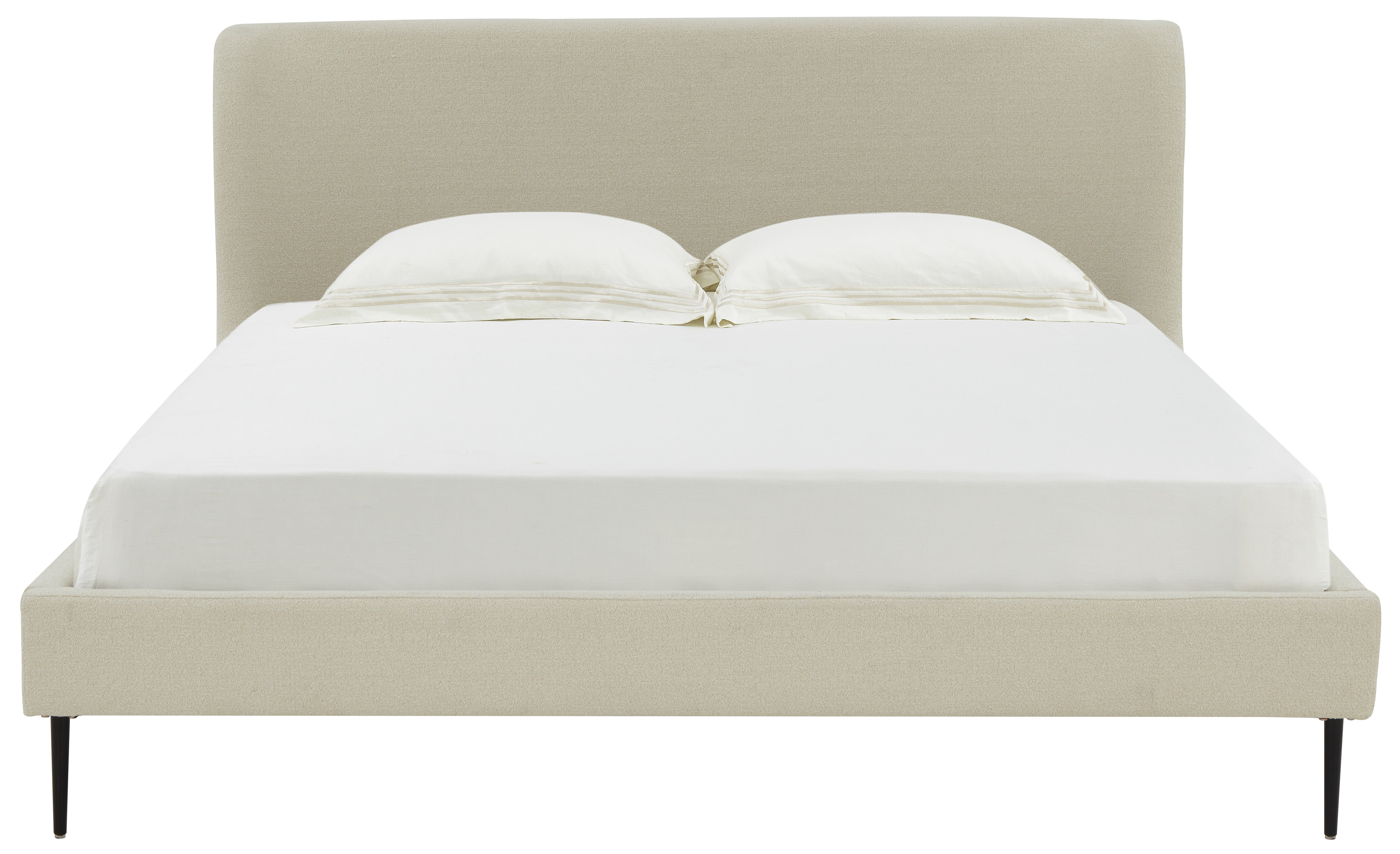 Jaiden Upholstered Bed | Safavieh Couture - SFV4754 - Cream / Black