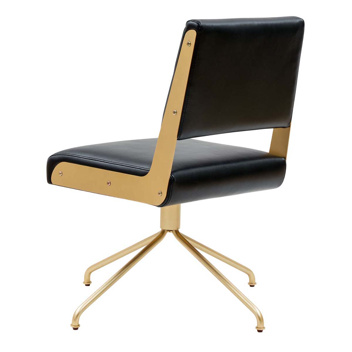 Couture Emmeline Swivel Office Chair - Black / Gold