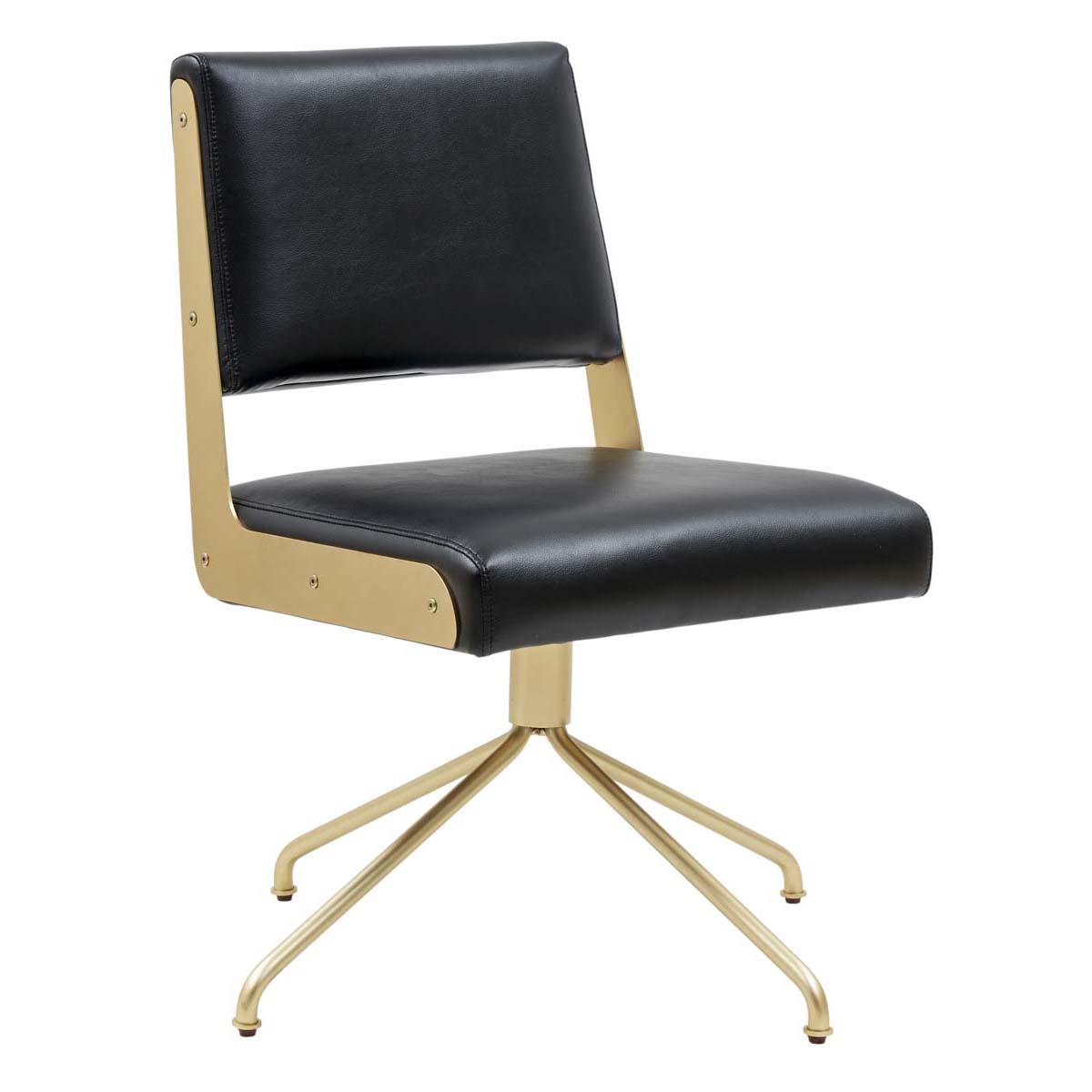 Couture Emmeline Swivel Office Chair - Black / Gold