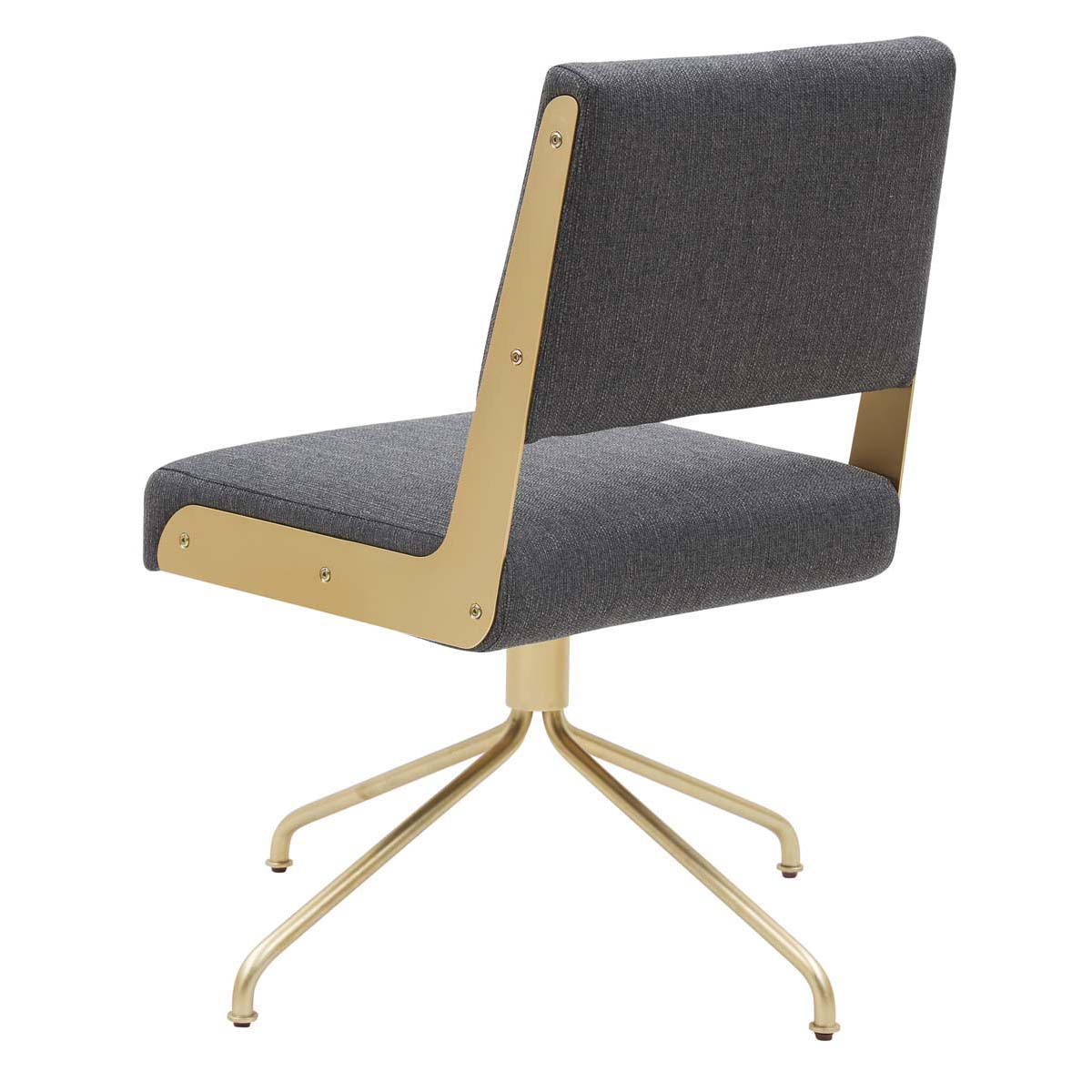 Couture Emmeline Swivel Office Chair - Slate Grey / Gold