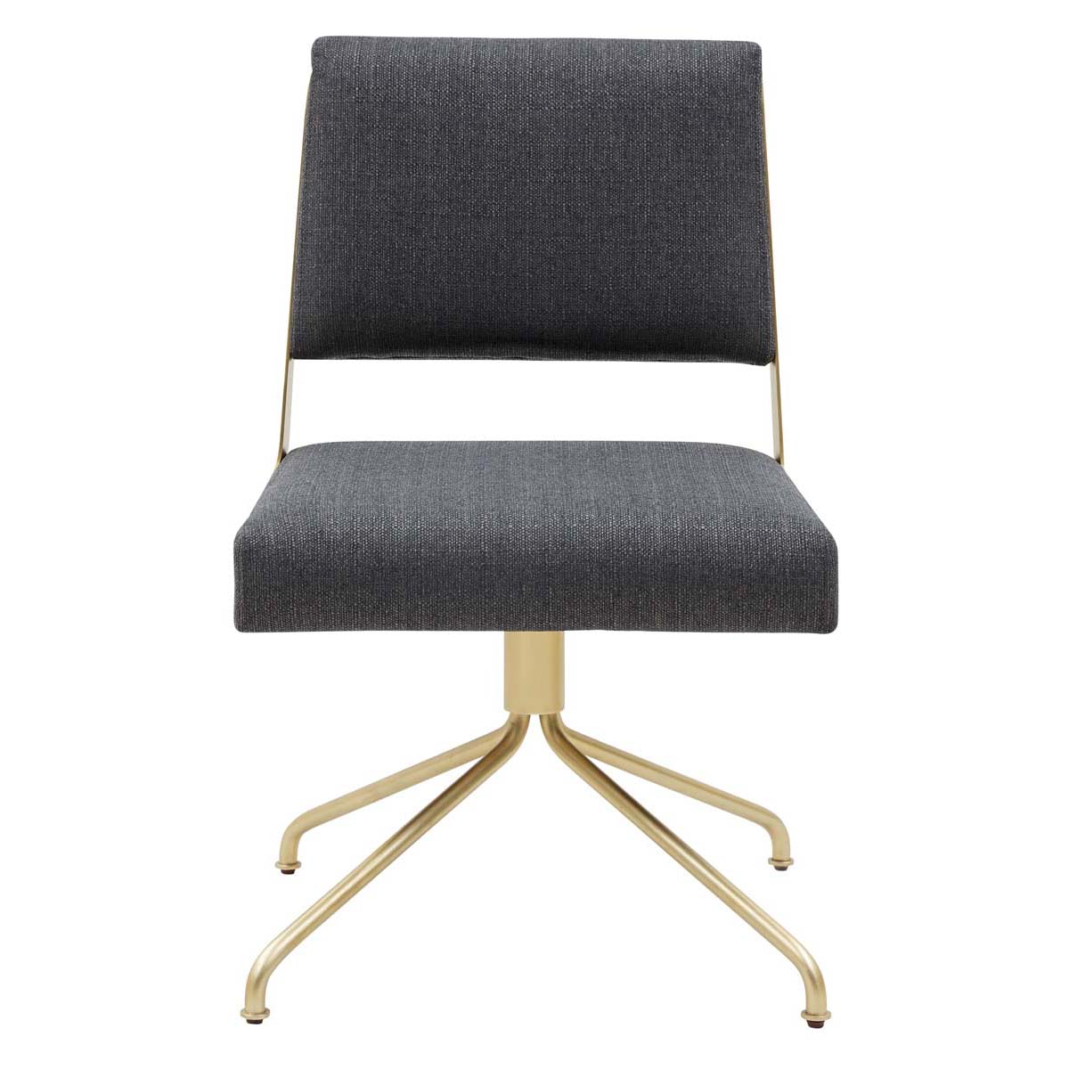 Emmeline Swivel Office Chair - Slate Grey / Gold