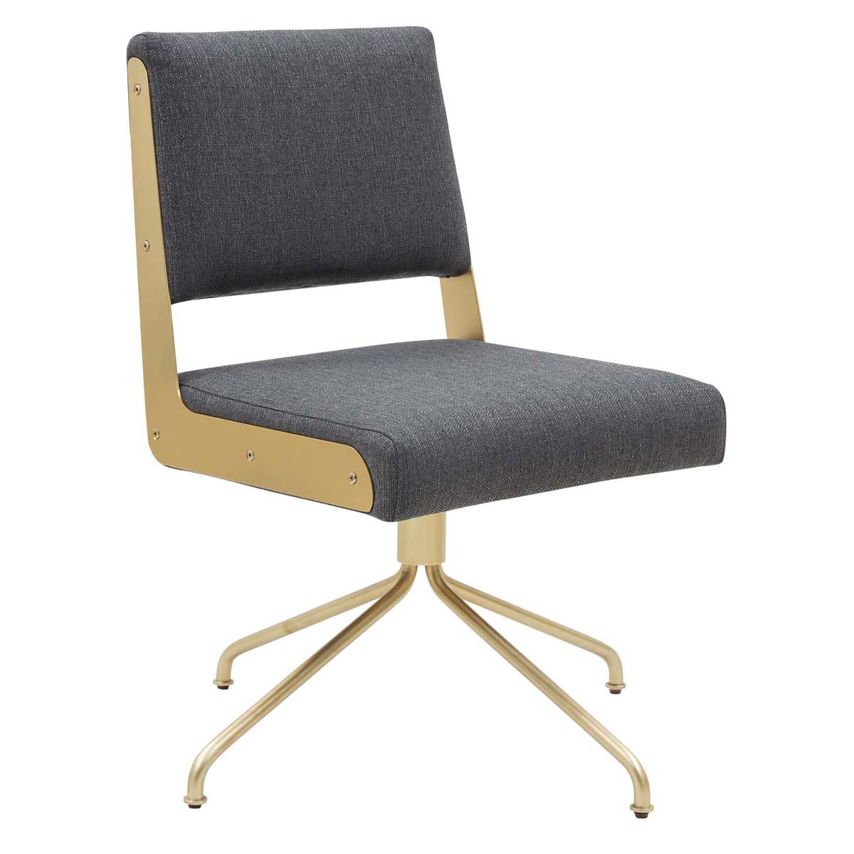 Couture Emmeline Swivel Office Chair - Slate Grey / Gold