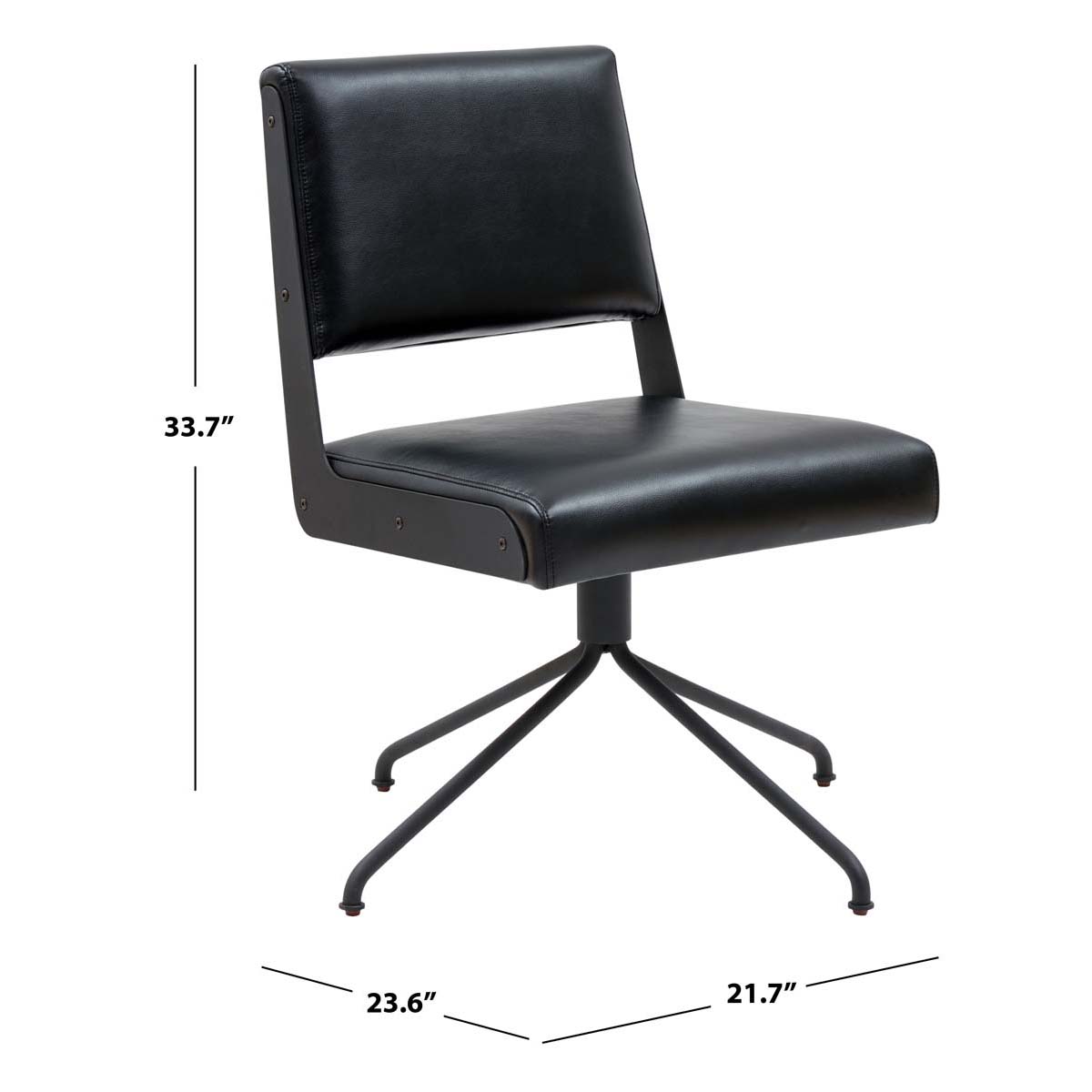 Couture Emmeline Swivel Office Chair - Black