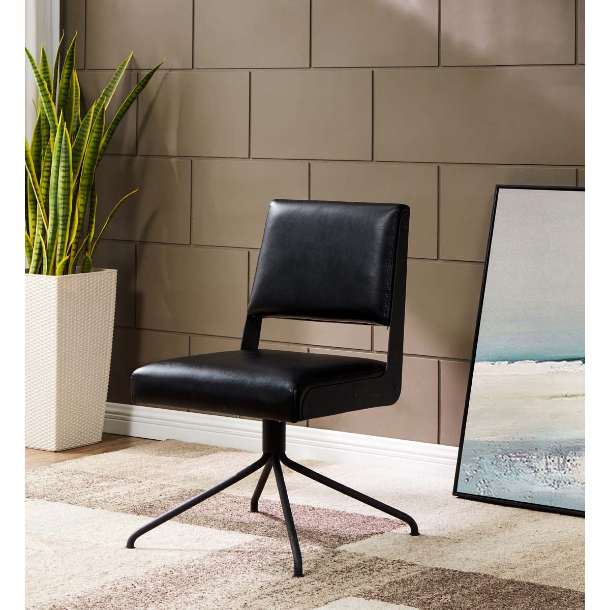 Couture Emmeline Swivel Office Chair - Black