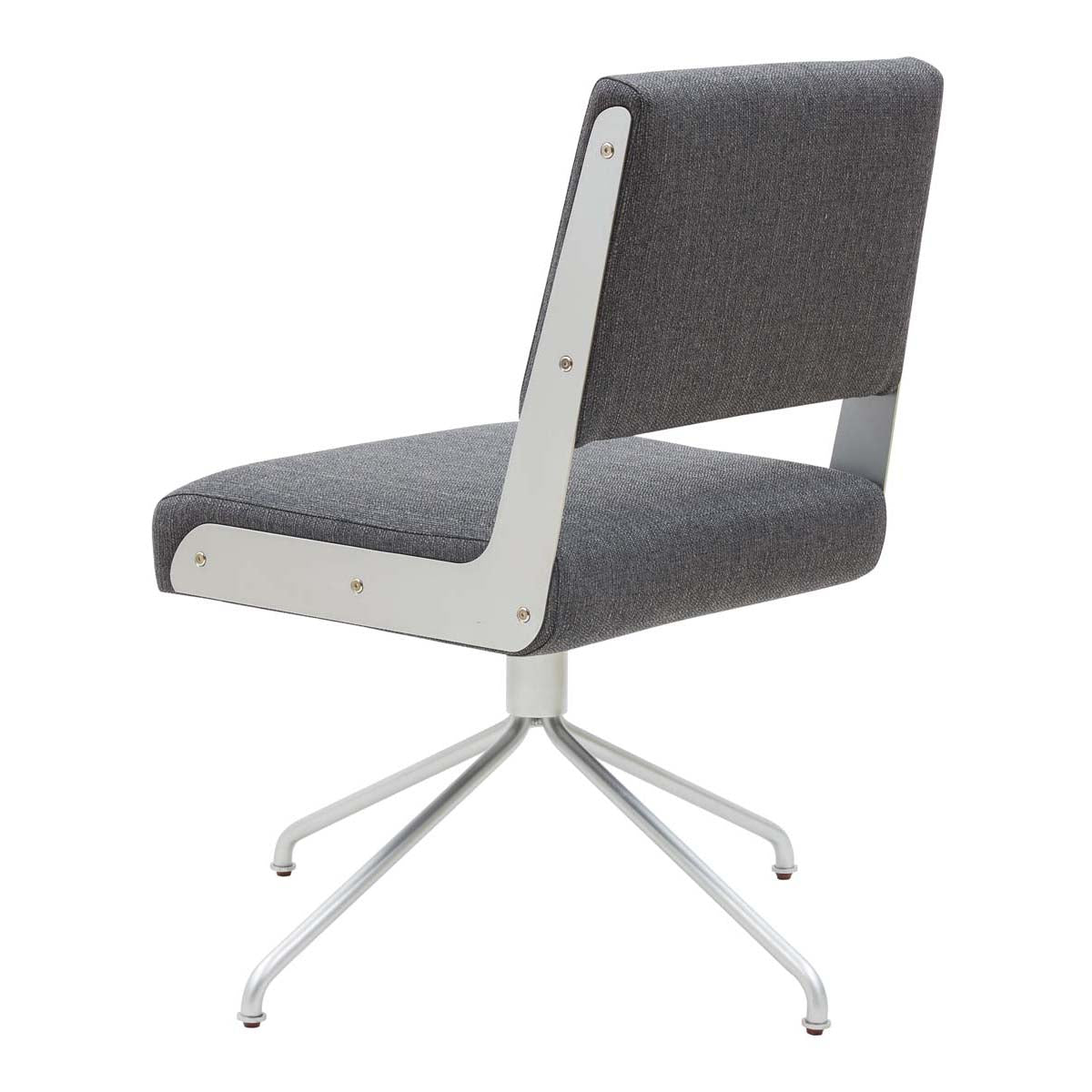 Couture Emmeline Swivel Office Chair - Slate Grey / Silver