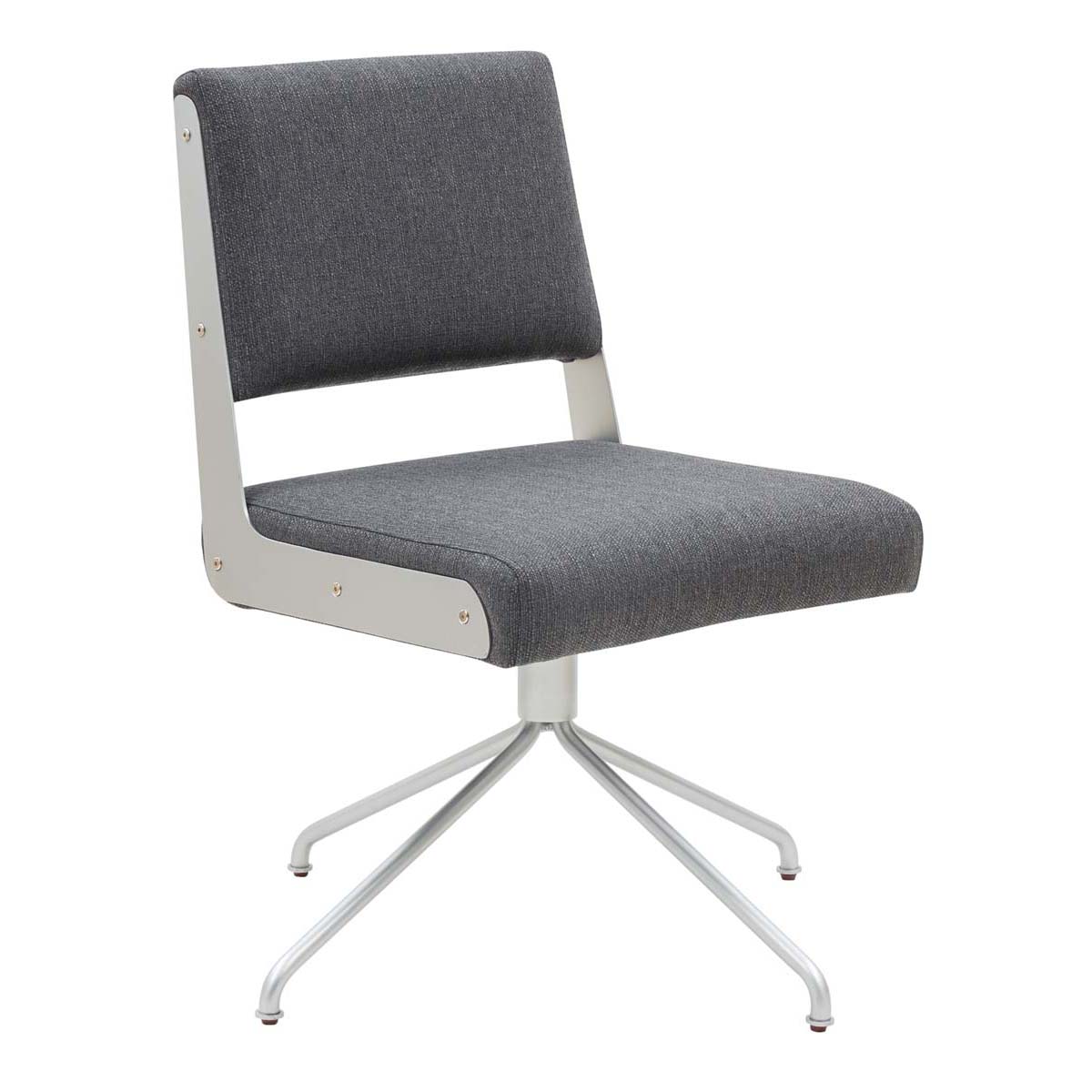 Couture Emmeline Swivel Office Chair - Slate Grey / Silver