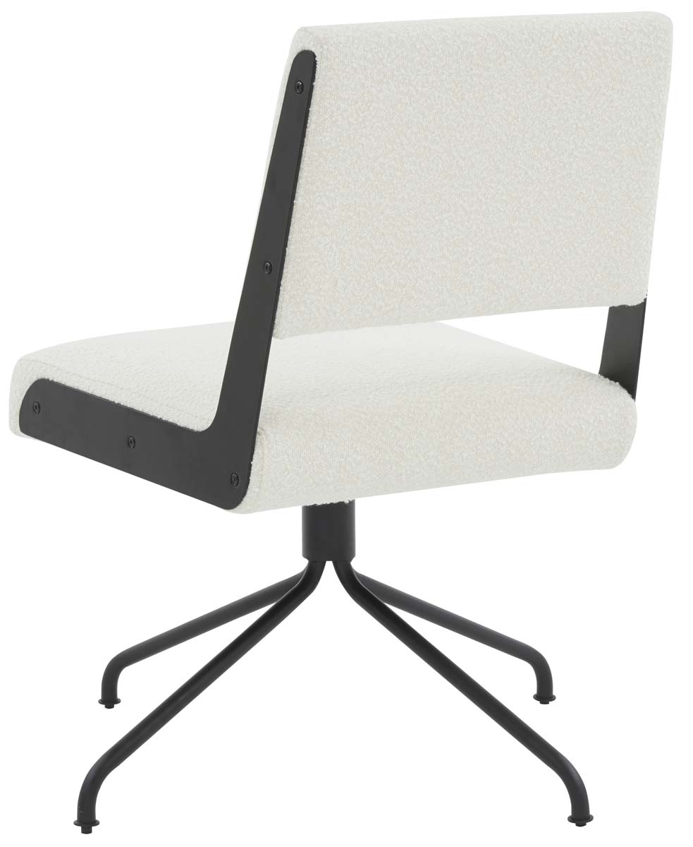 Couture Emmeline Swivel Office Chair - Ivory / Black