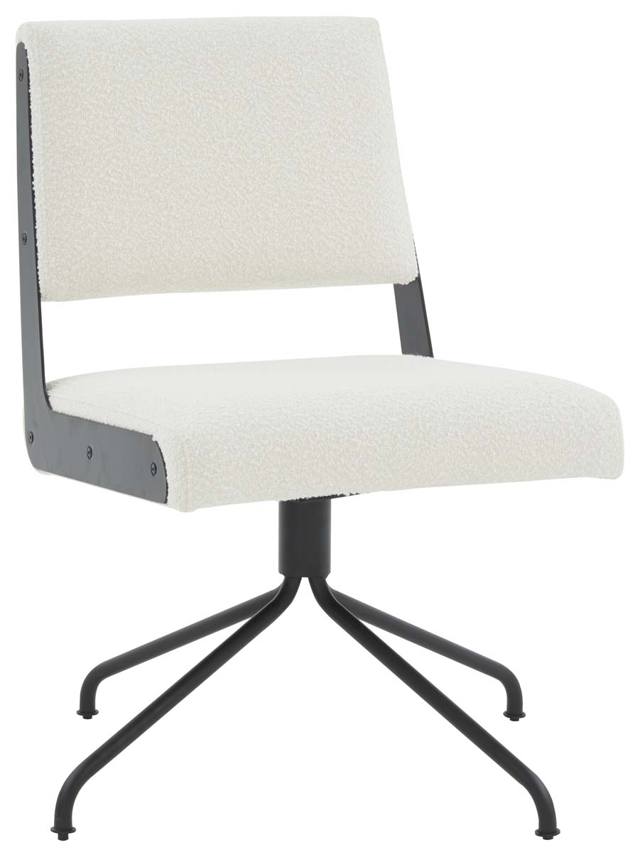 Couture Emmeline Swivel Office Chair - Ivory / Black