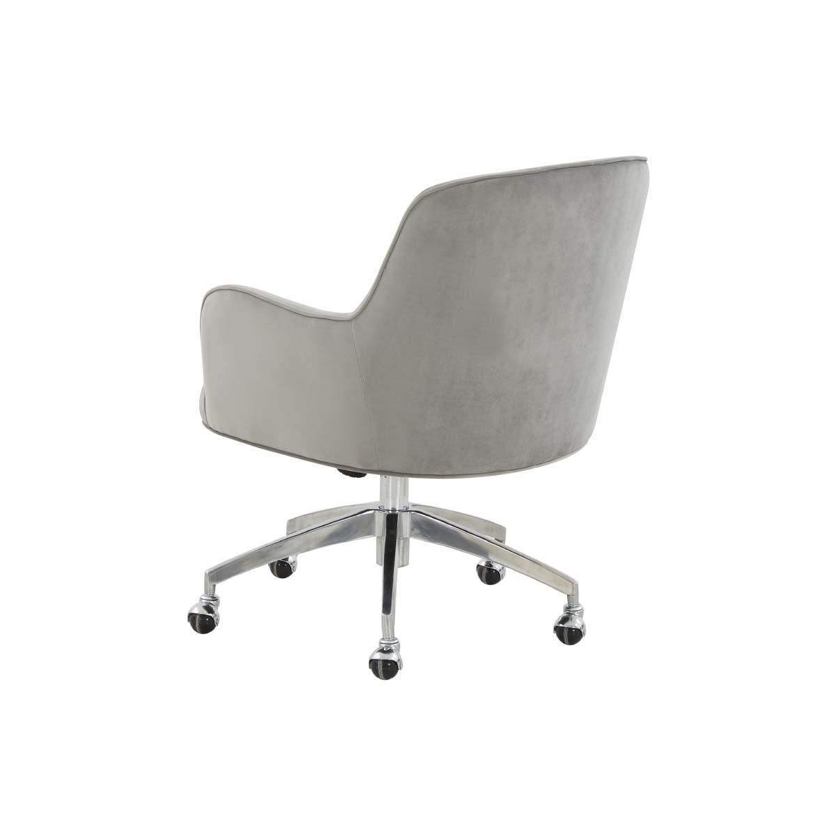 Couture Kierstin Adjustable Desk Chair - Light Grey / Silver