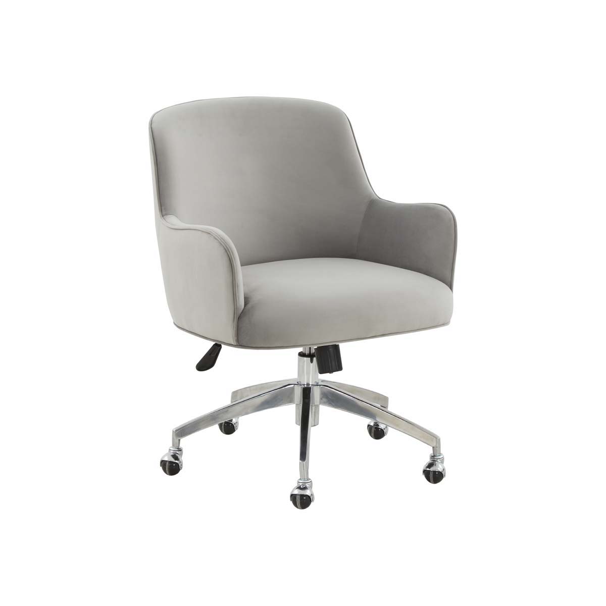 Couture Kierstin Adjustable Desk Chair - Light Grey / Silver