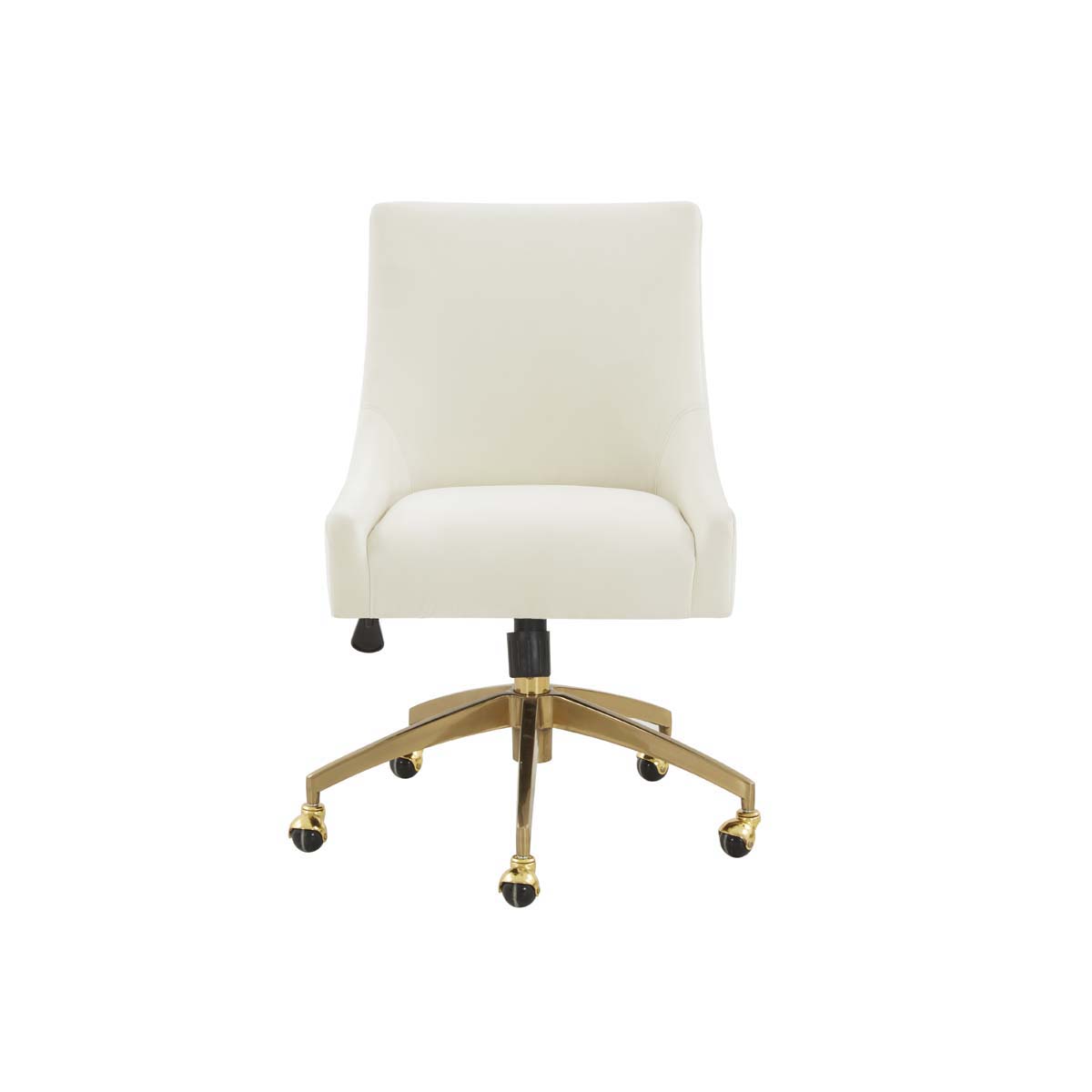 Jakob Adjustable Swivel Desk Chair - Cream / Gold