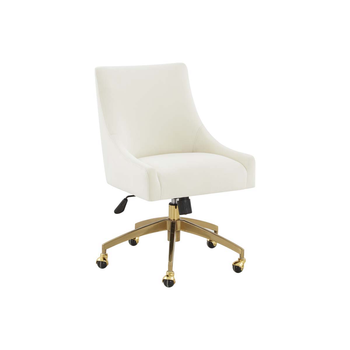 Couture Jakob Adjustable Swivel Desk Chair - Cream / Gold