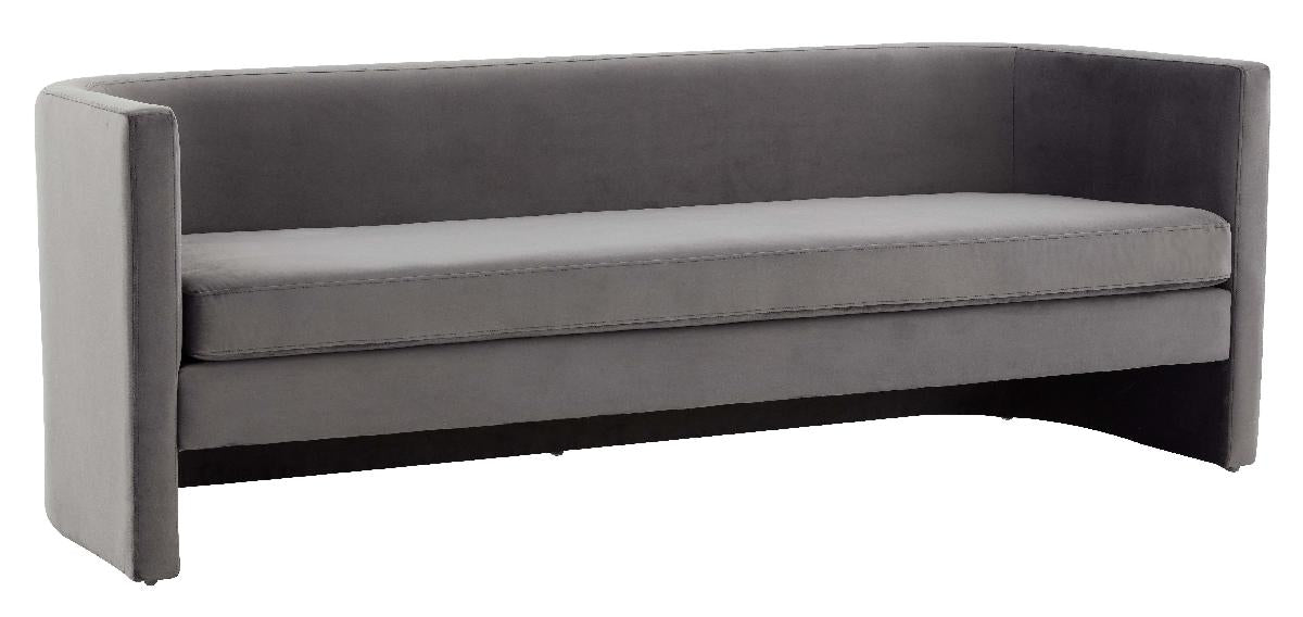 Safavieh Couture Rosabeth Curved Sofa - Slate Grey