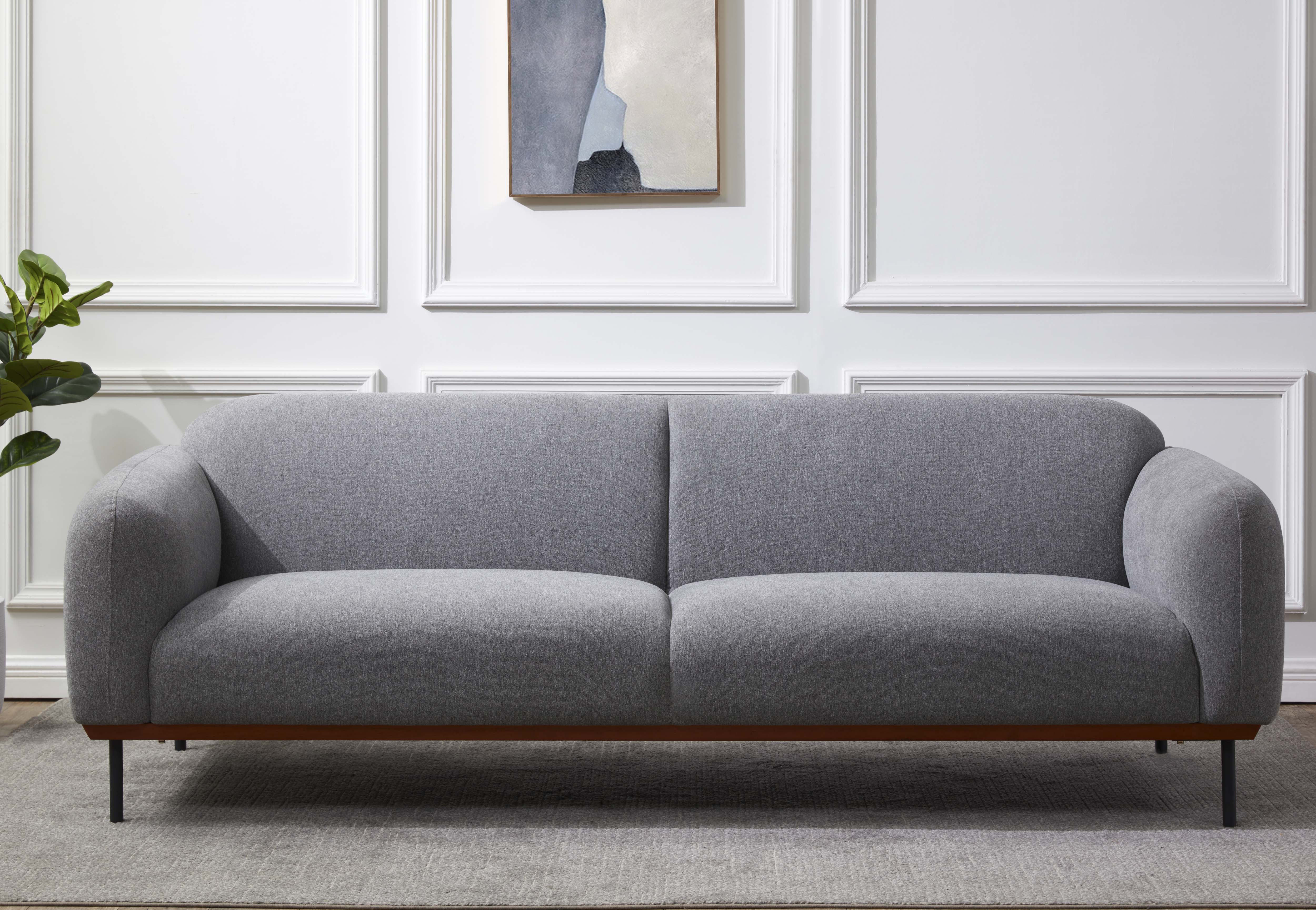 Safavieh Couture Kaycee Linen Sofa - Grey