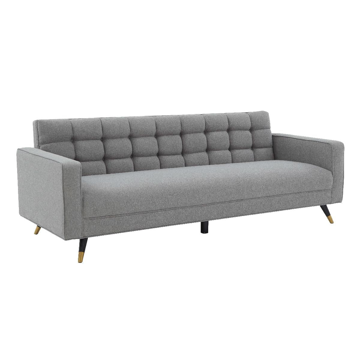 Safavieh Couture Bradson Tufted Back Sofa - Light Grey / Black