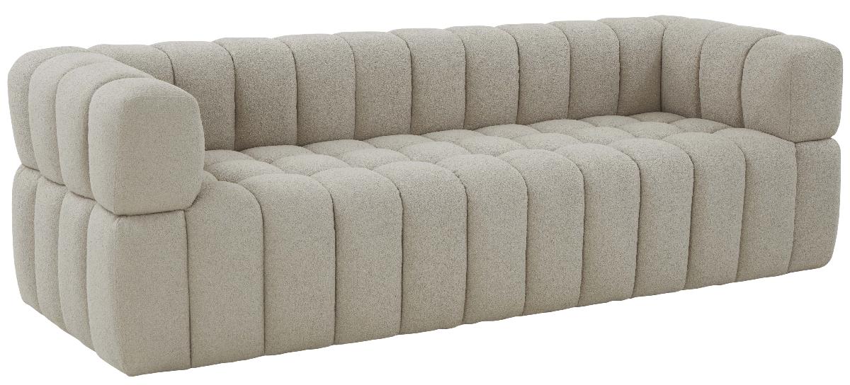 Safavieh Couture Calyna Channel Tufted Boucle Sofa - Light Grey