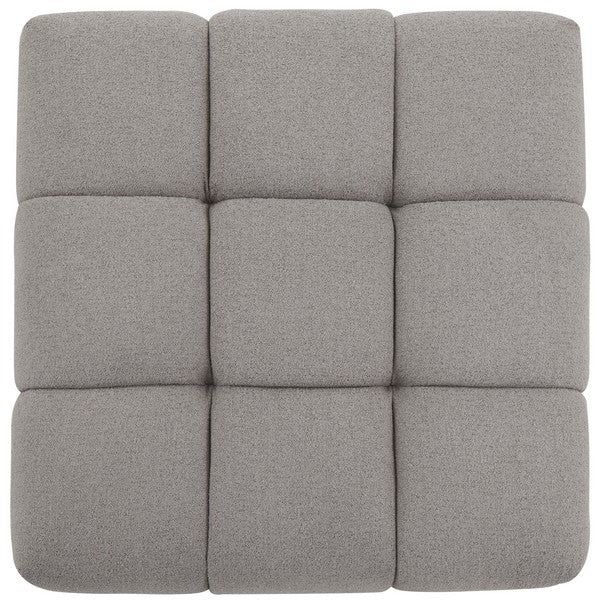 Safavieh Couture Petryna Boucle Tufted Cocktail Ottoman, SFV4823 - Grey