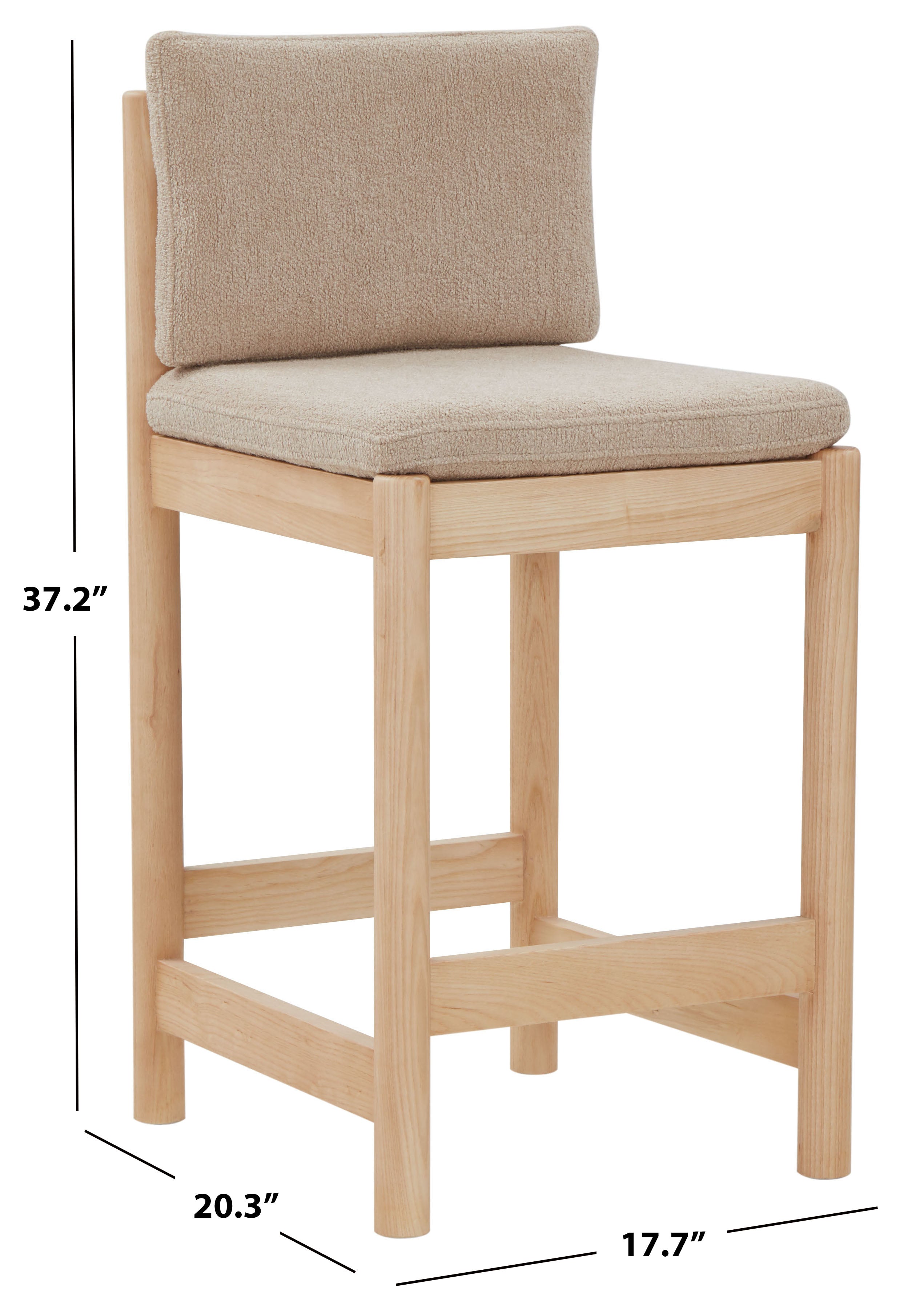 Kalmia Boucle Counter Stool | Safavieh Couture - SFV4840